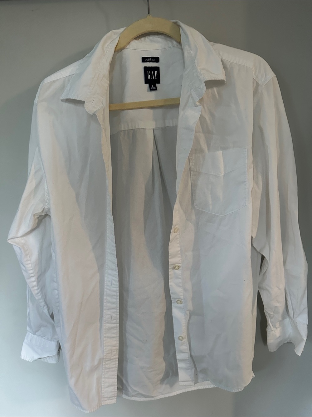 GAP Women’s the big shirt White Casual Button-Down Shirt